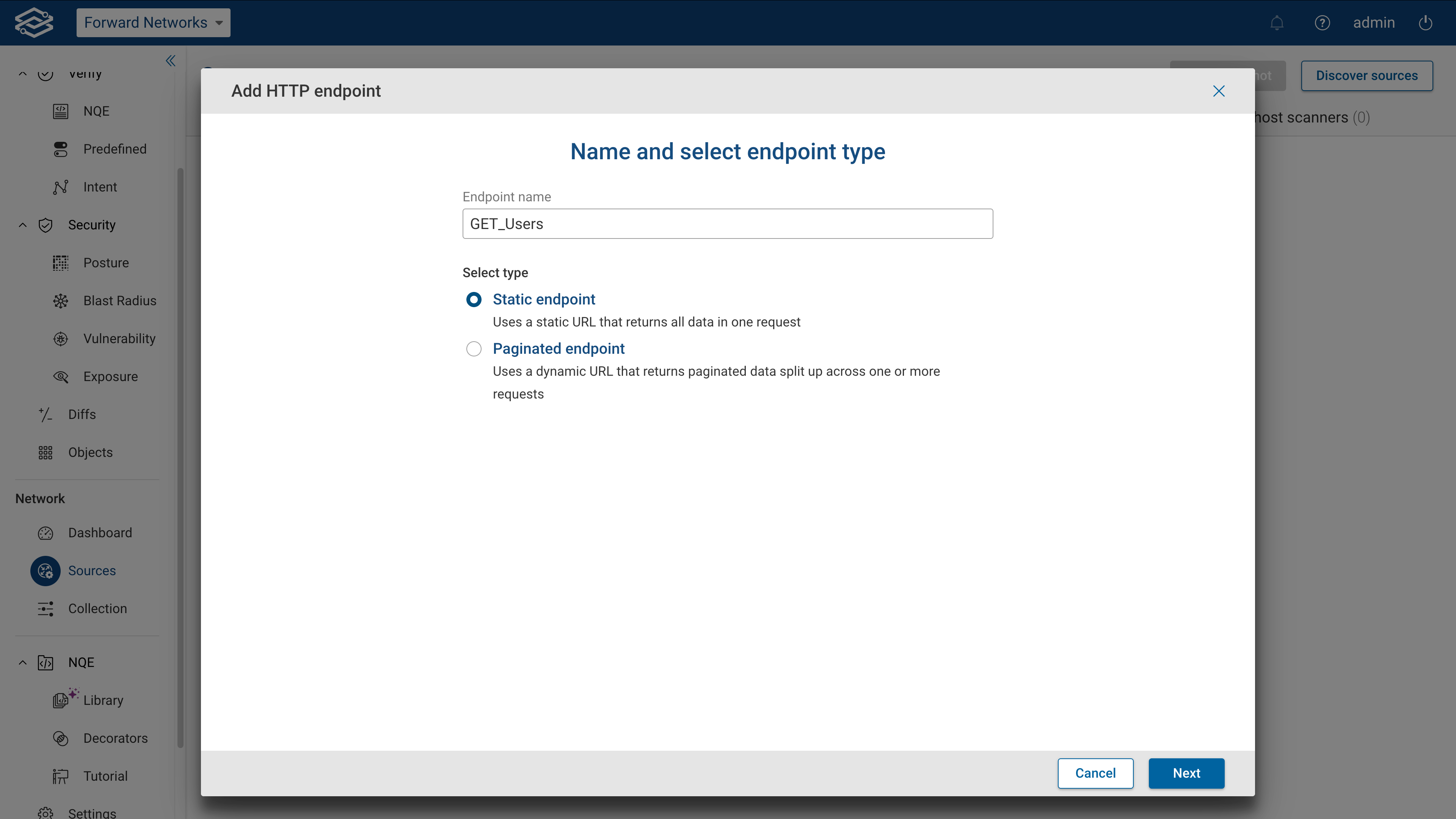 Adding a static endpoint