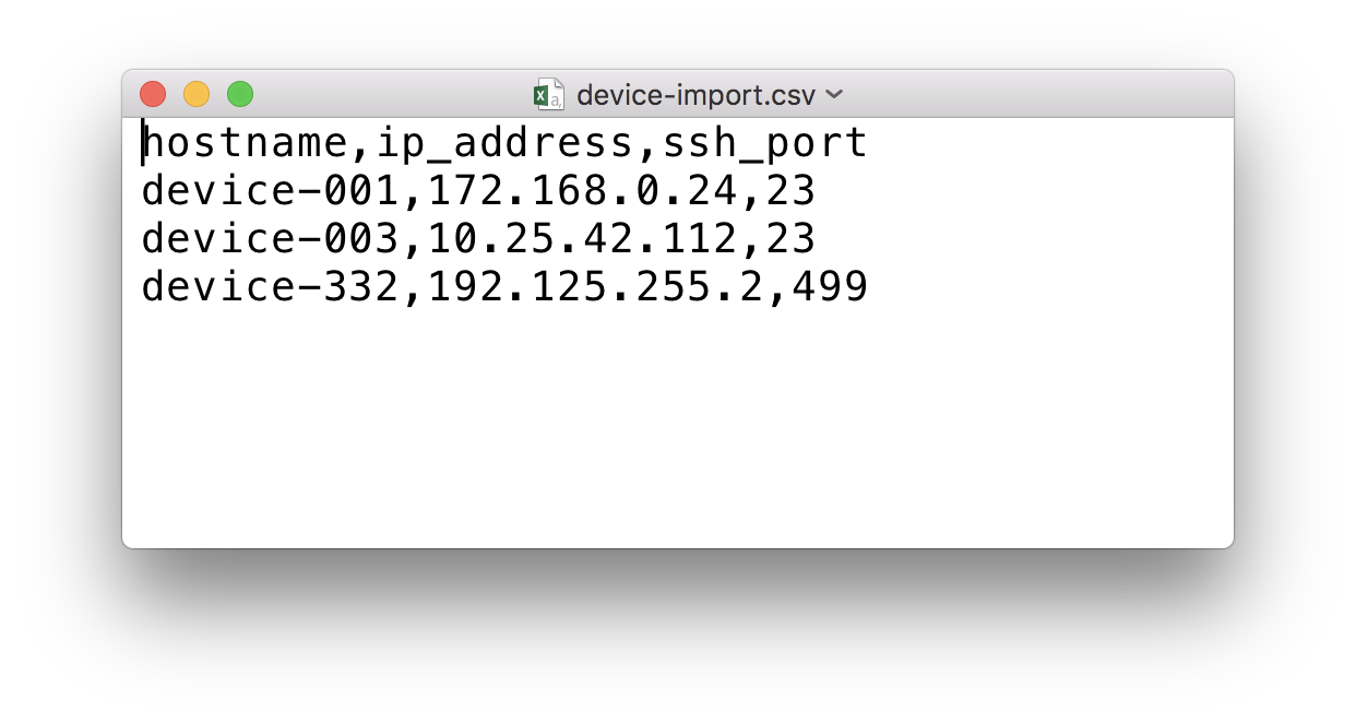 csv file import