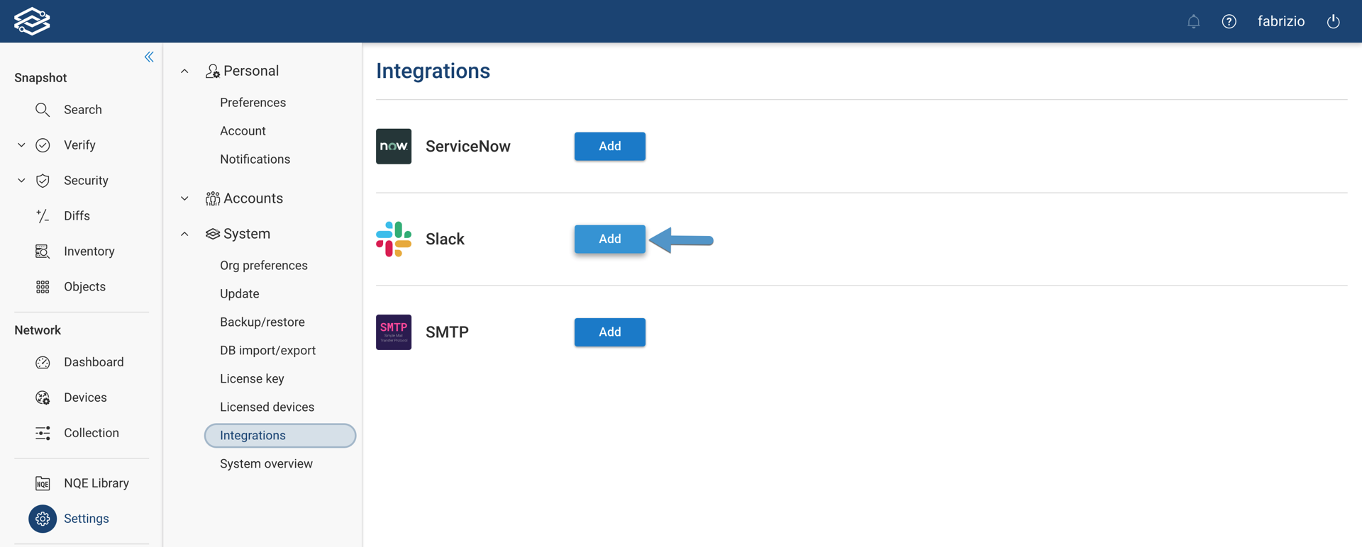 Add Slack Integration