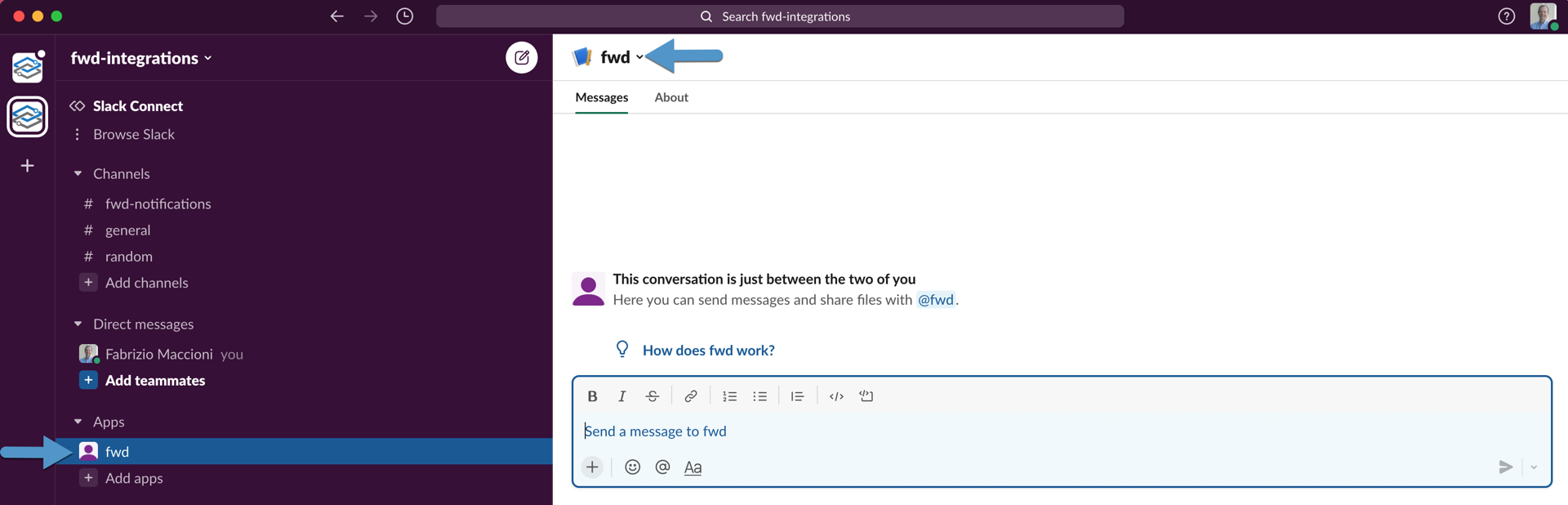 Slack Forward App