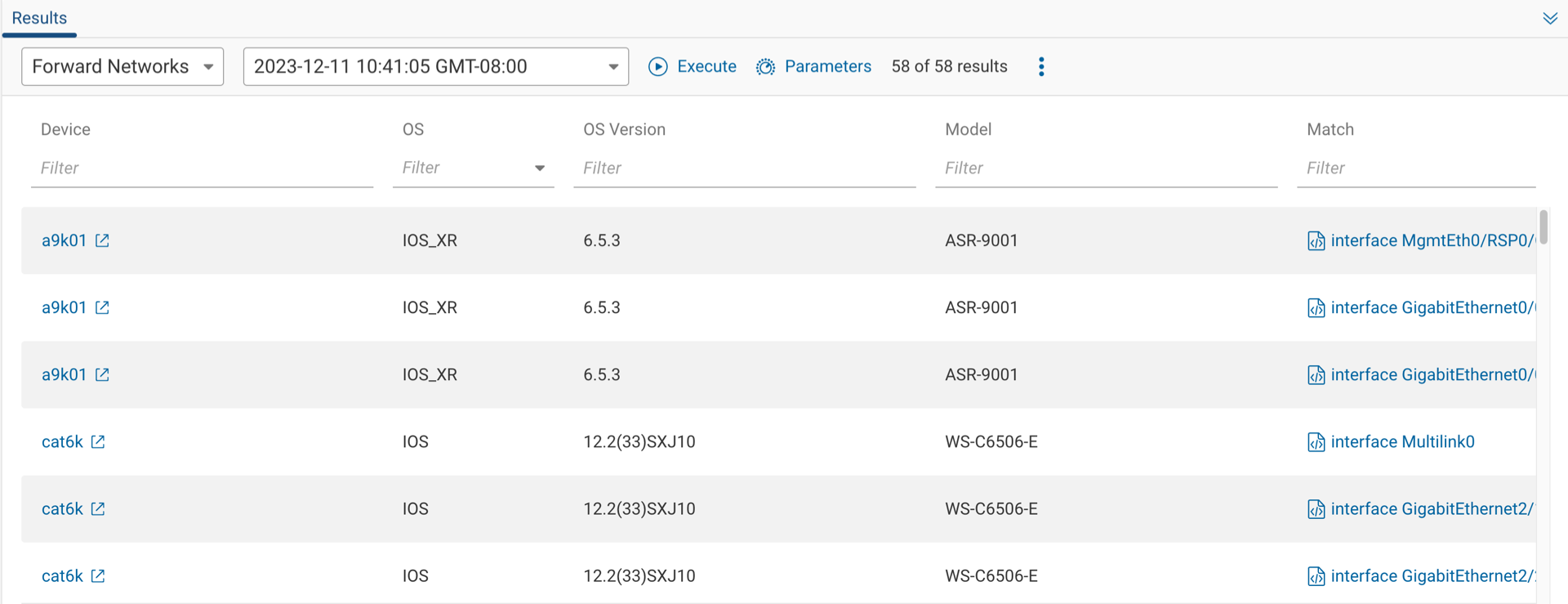NQE Results Pane