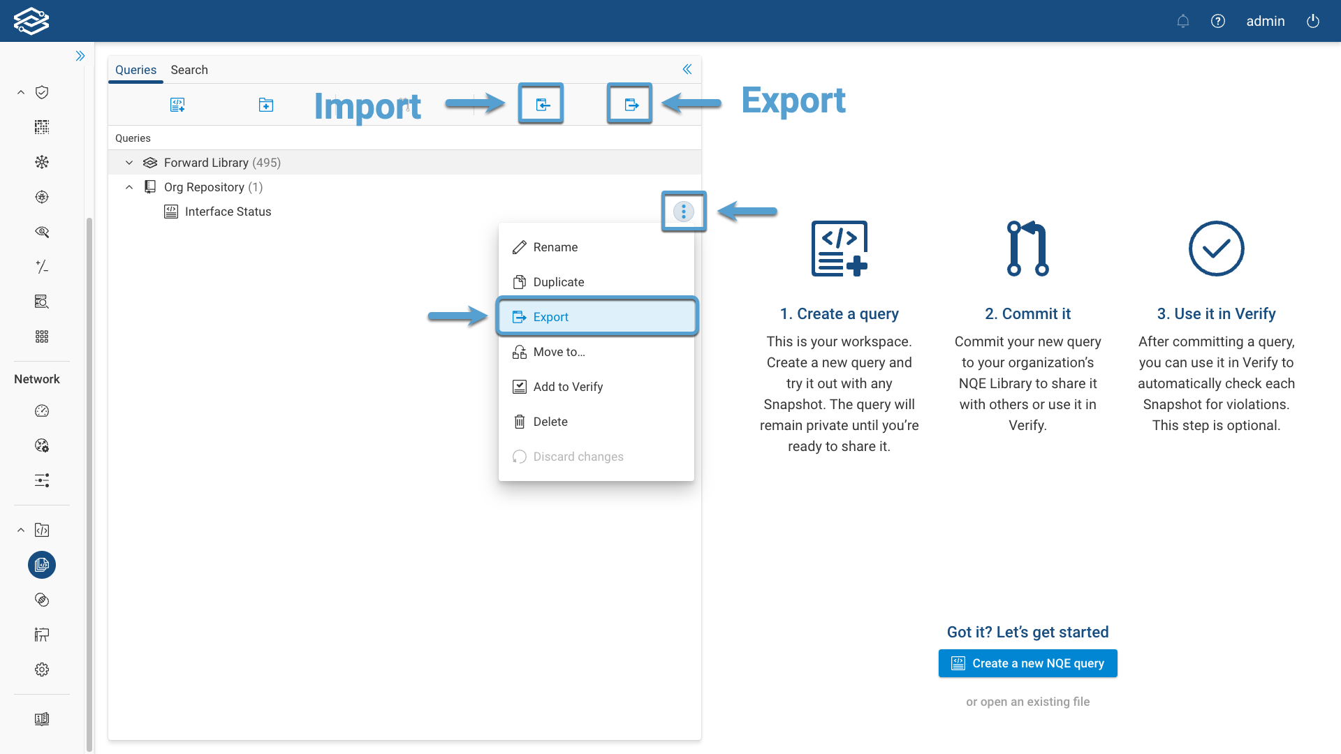 NQE Library Export