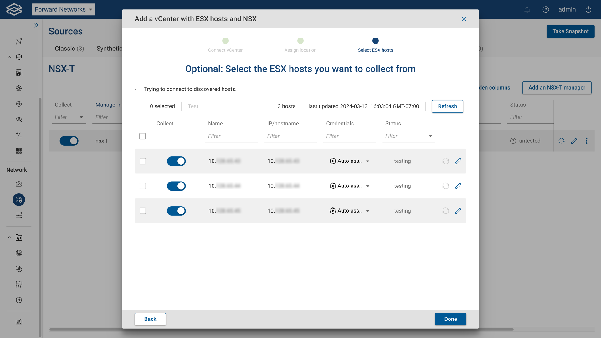 VMware NSXT vCenter Select ESX