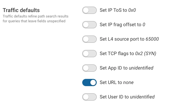 System Settings Traffic Defaults