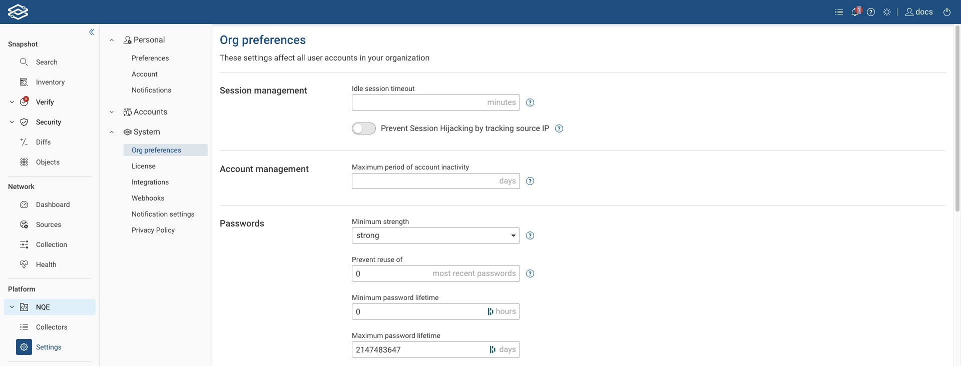 System Settings