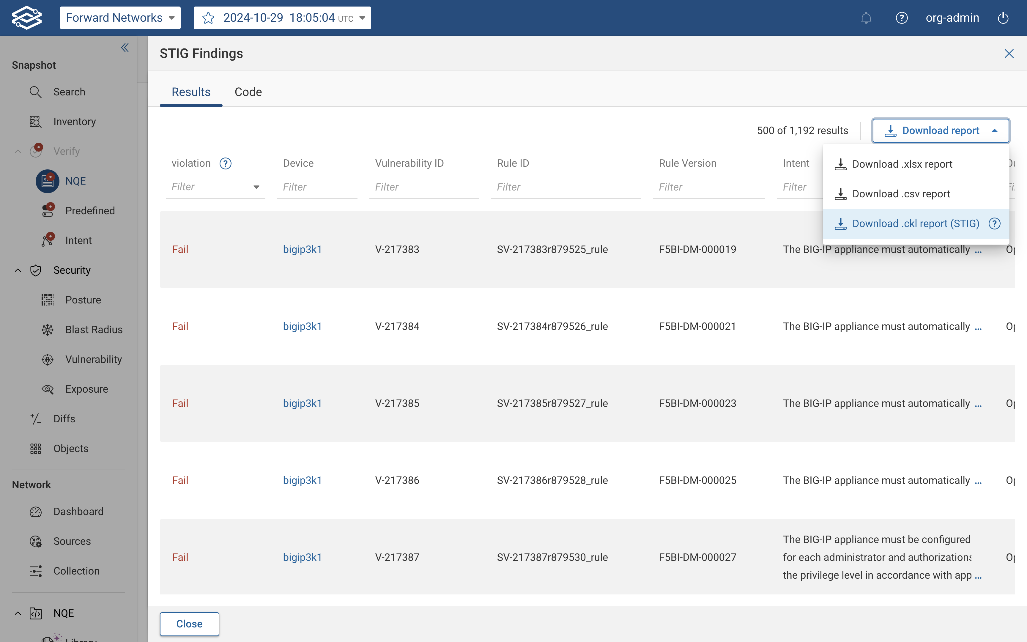 NQE Verification CKLB Export