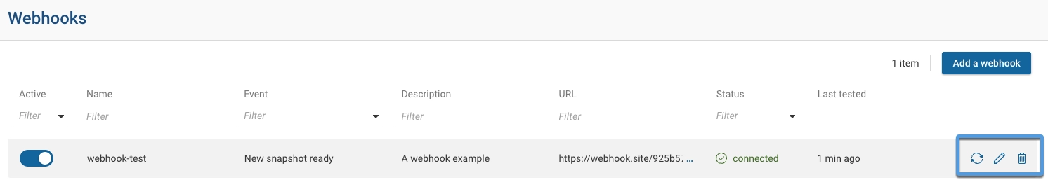 Managing Webhooks