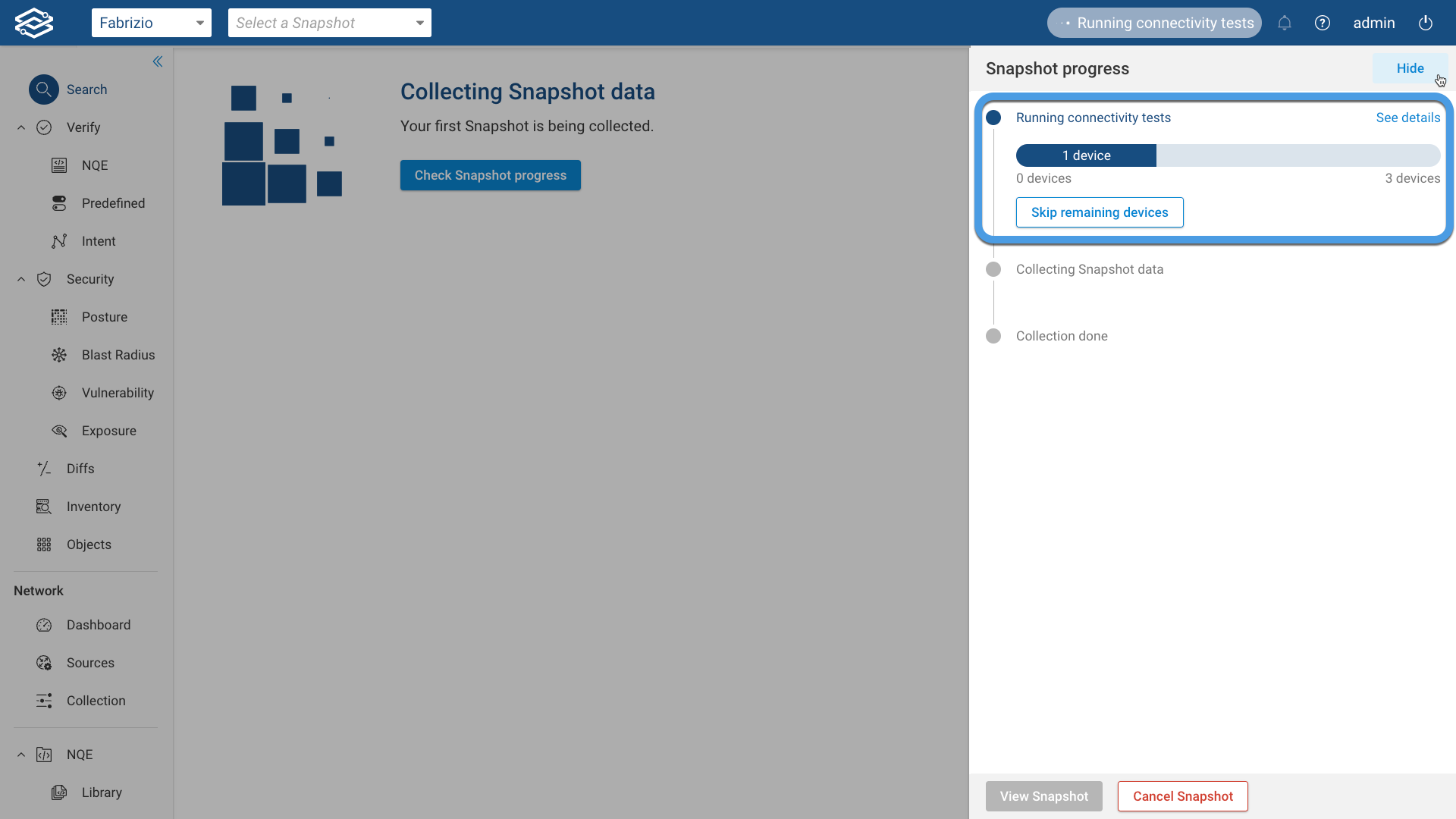 Connectivity test