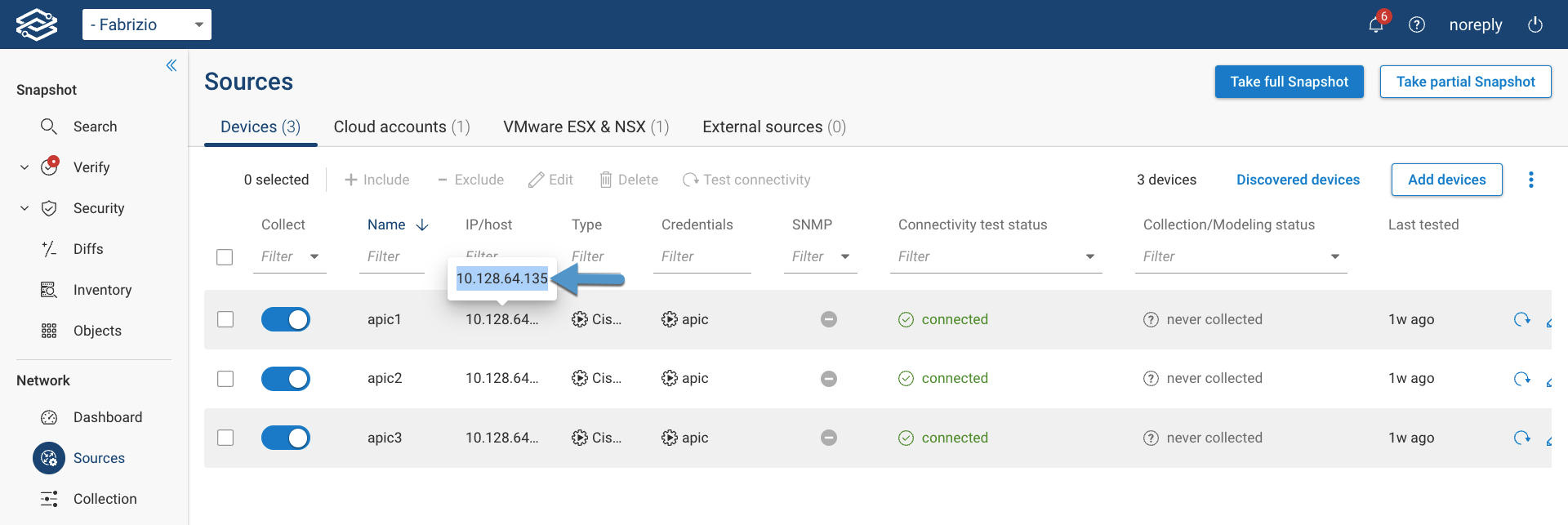 Cisco ACI APIC IP