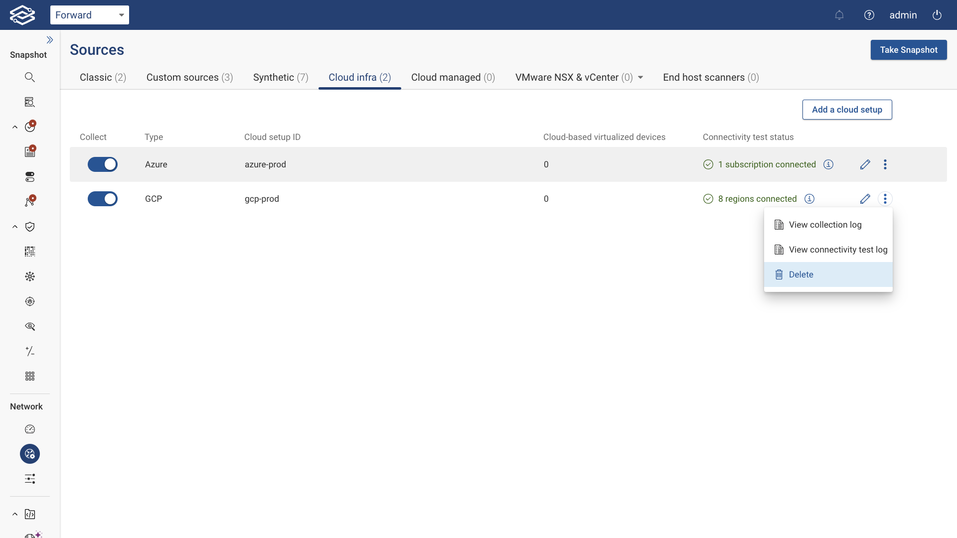 GCP Delete setup
