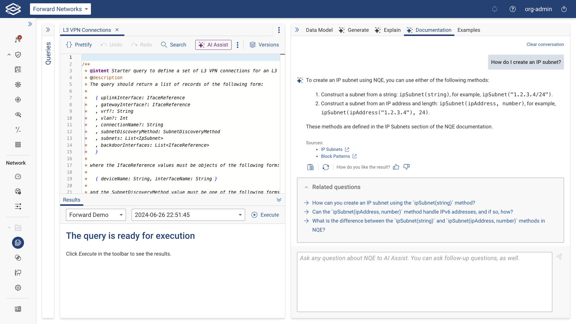 NQE Docs AI Assist