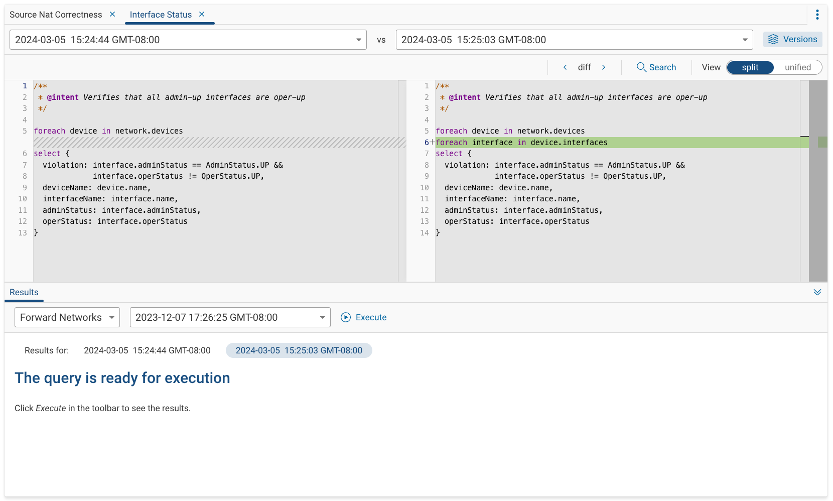 NQE Query Results