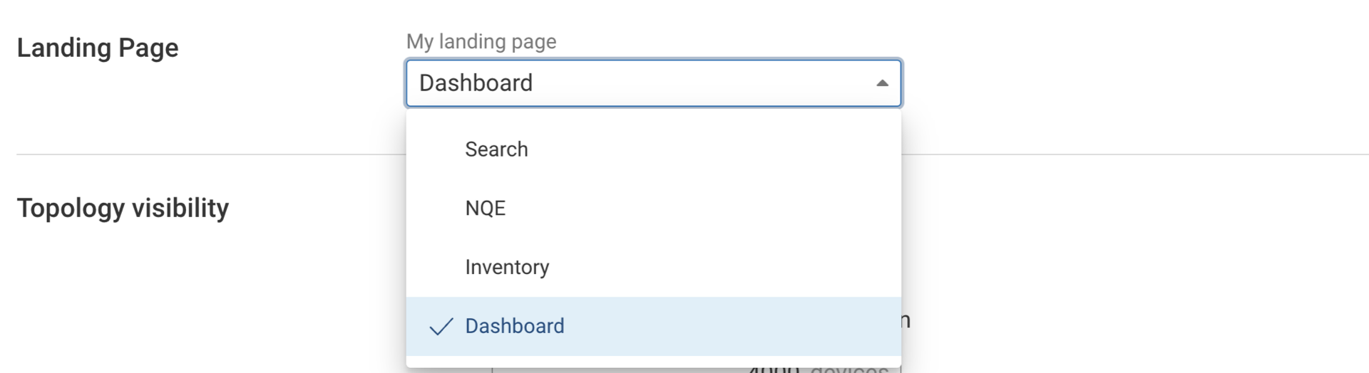 Landing Page Select