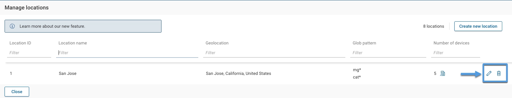 Manage Location