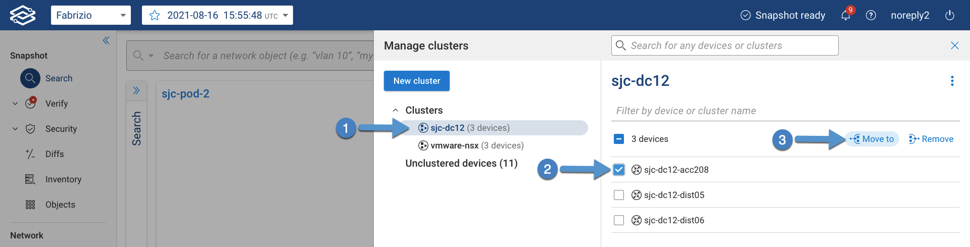 Move Cluster