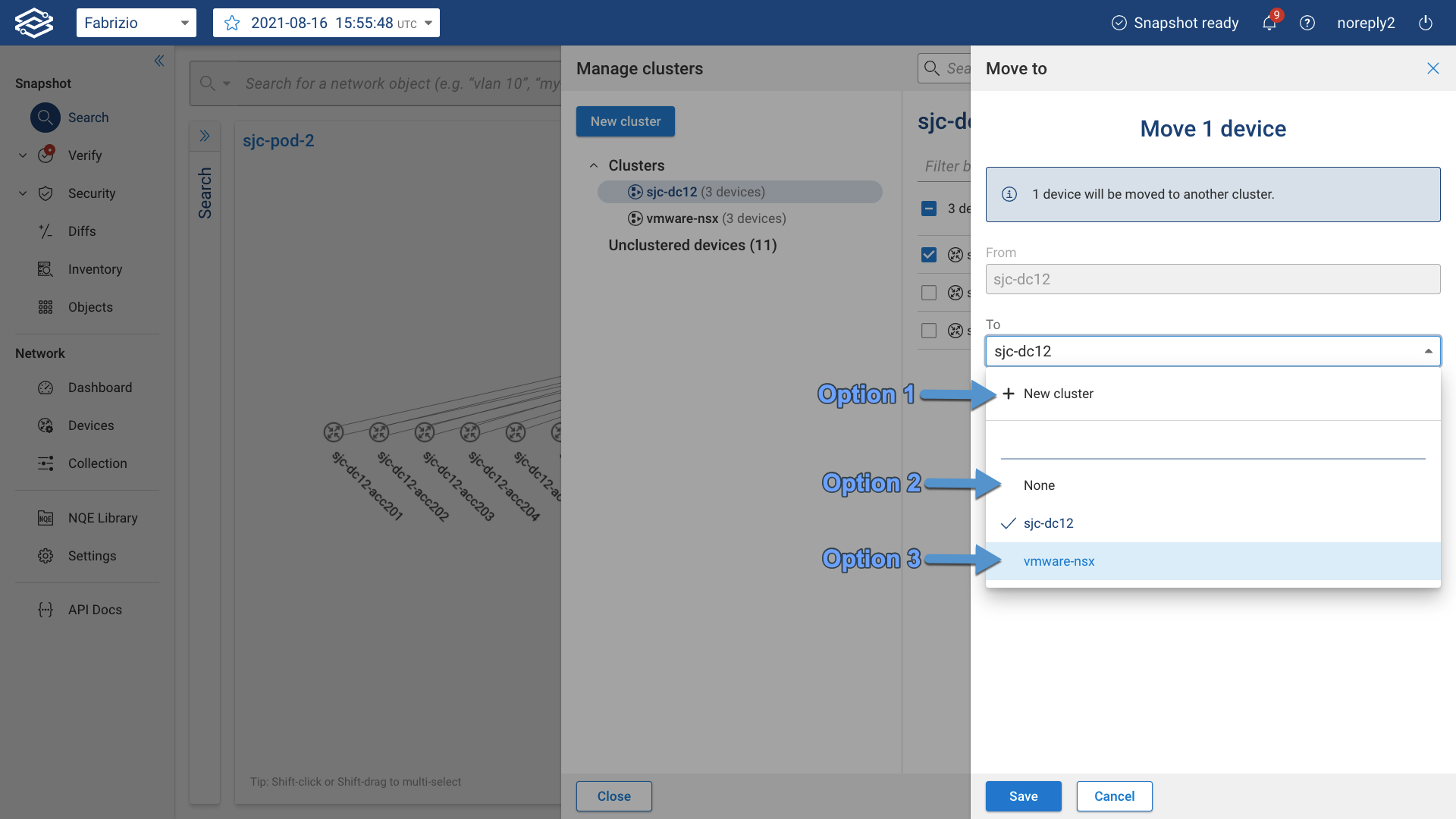 Move Select Cluster
