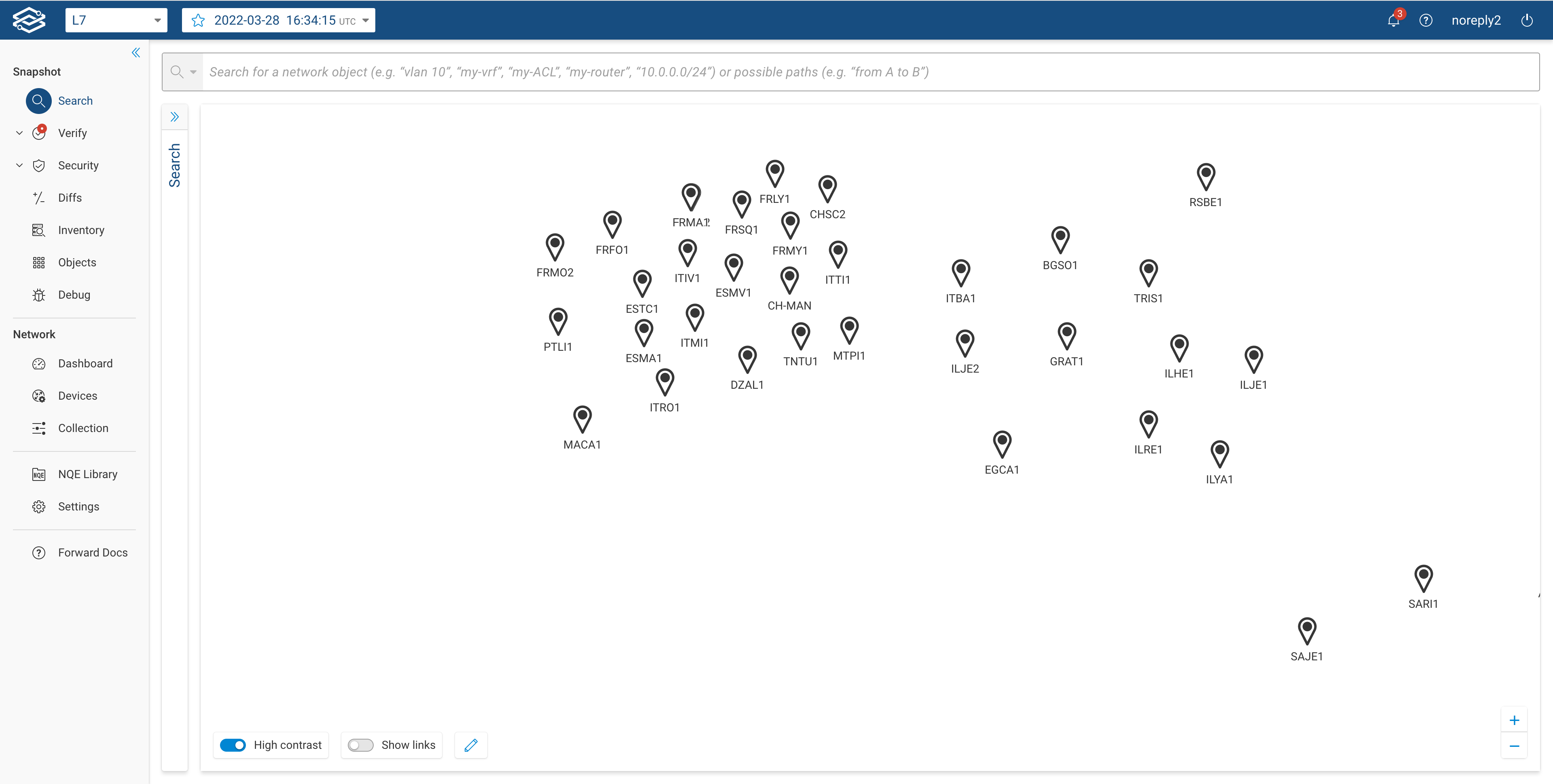 Non-geographic topology