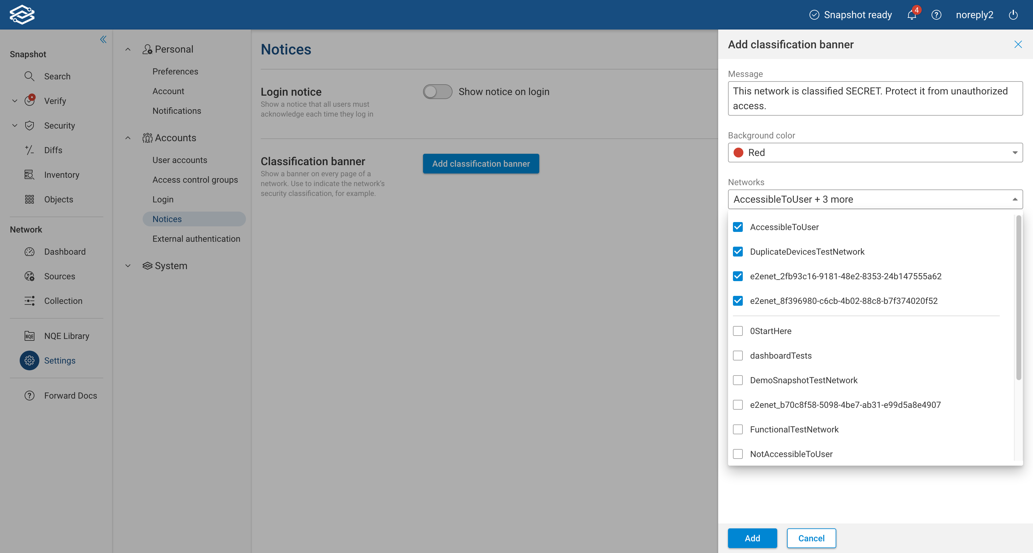 Notices Classification Banner Add