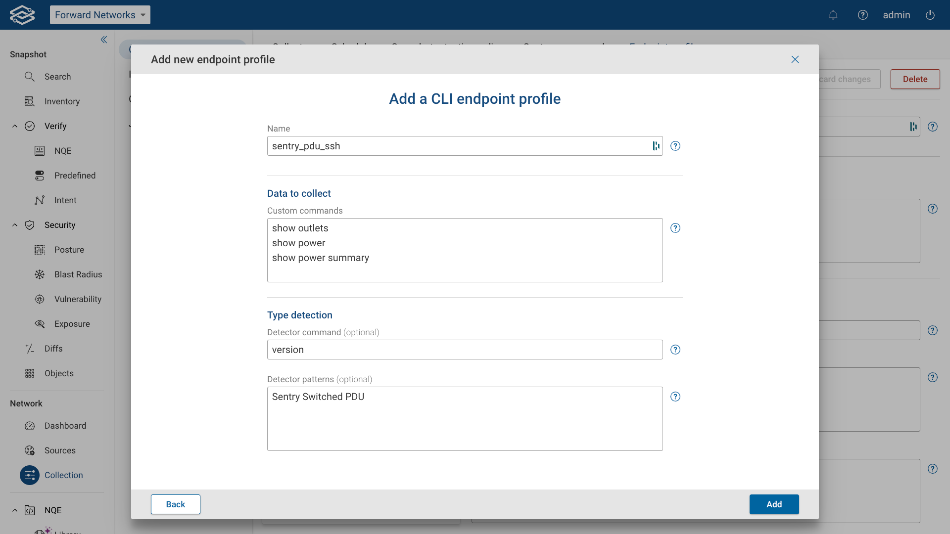 Adding CLI endpoint profiles