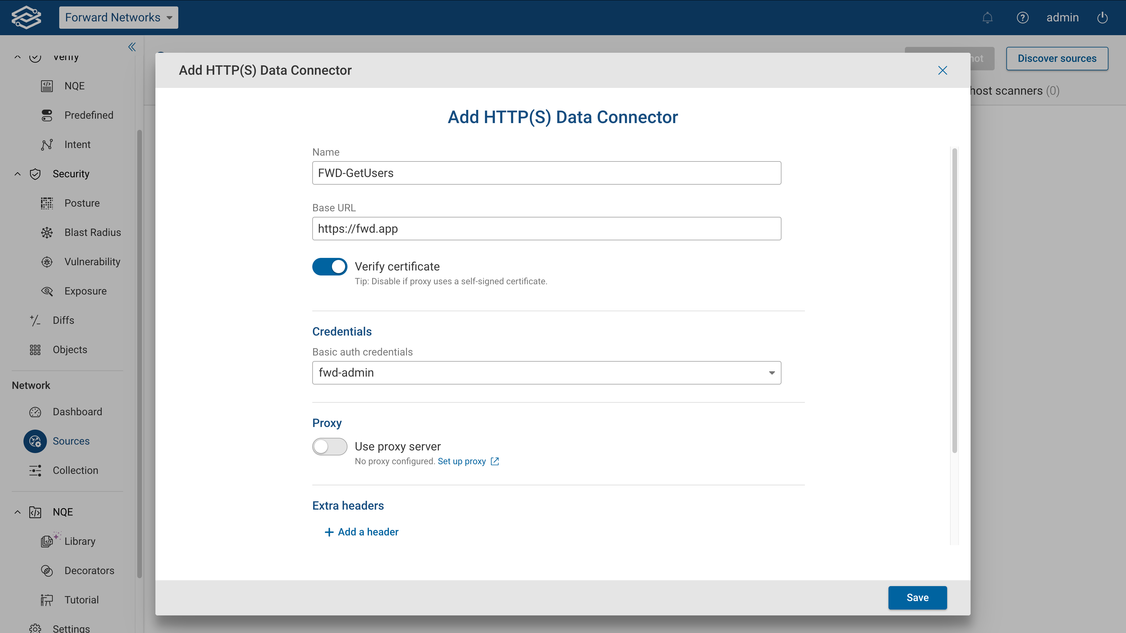 Adding an data connector