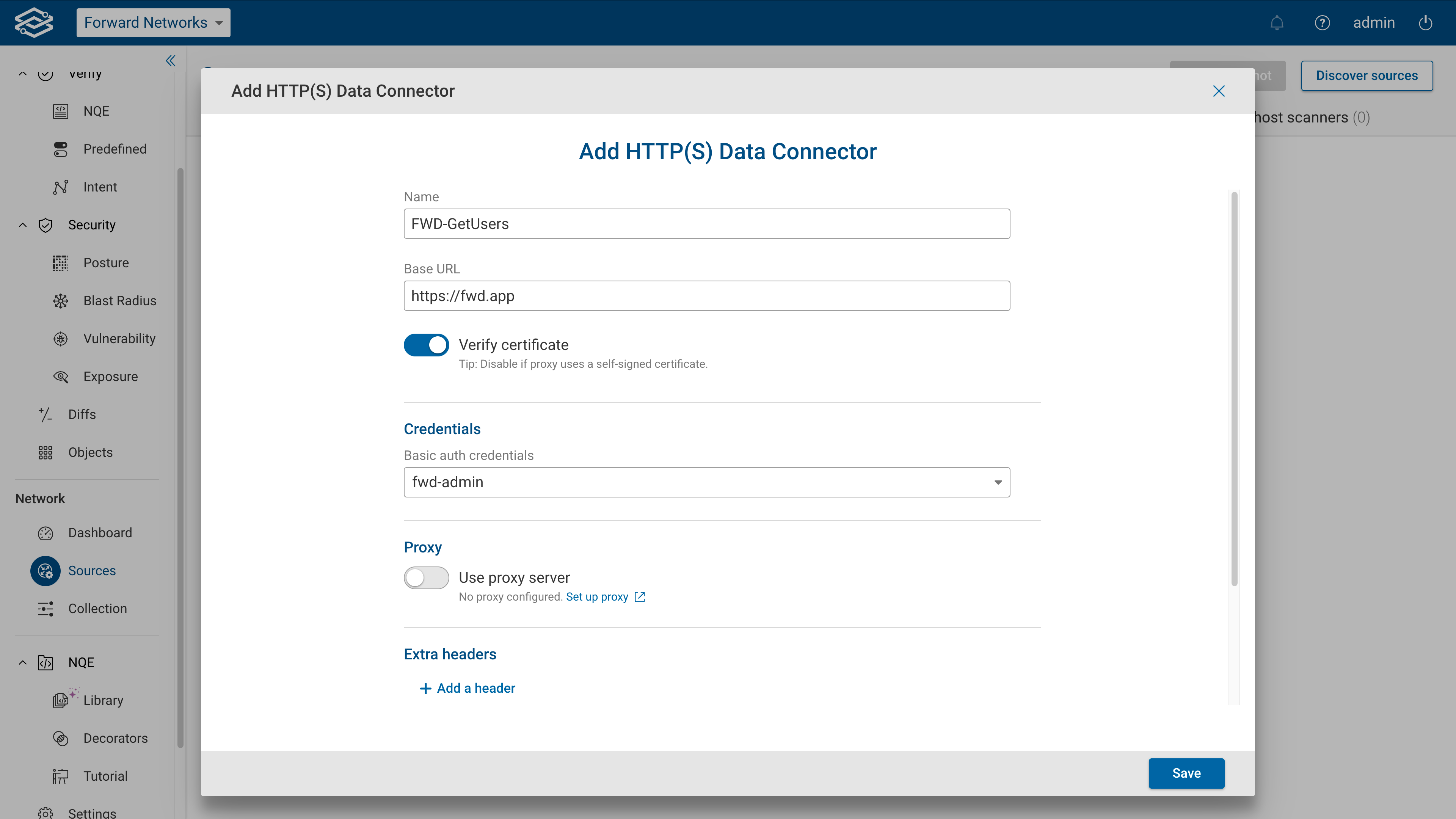 Adding an data connector