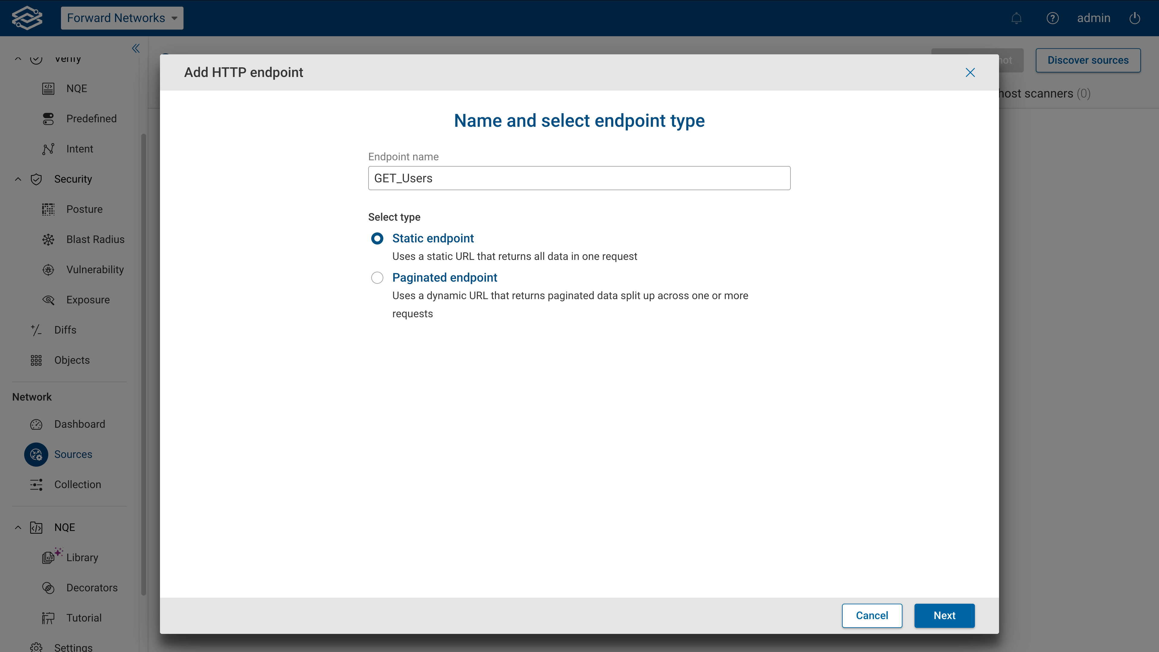 Adding a static endpoint