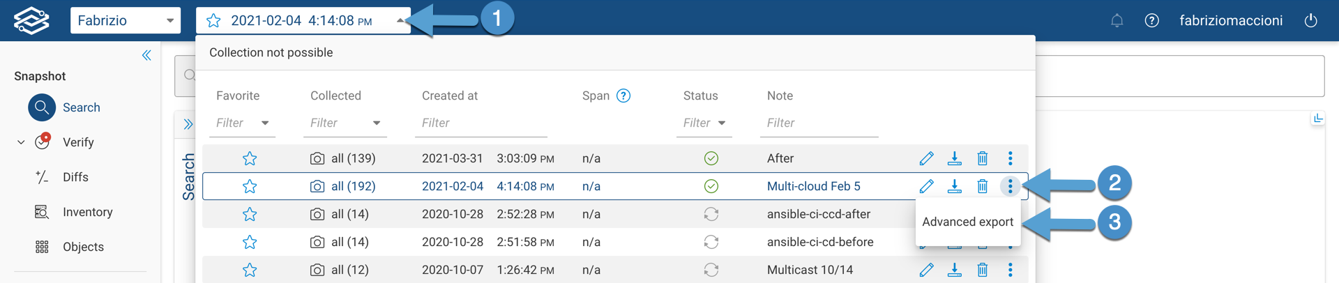 Advanced Snapshot Export