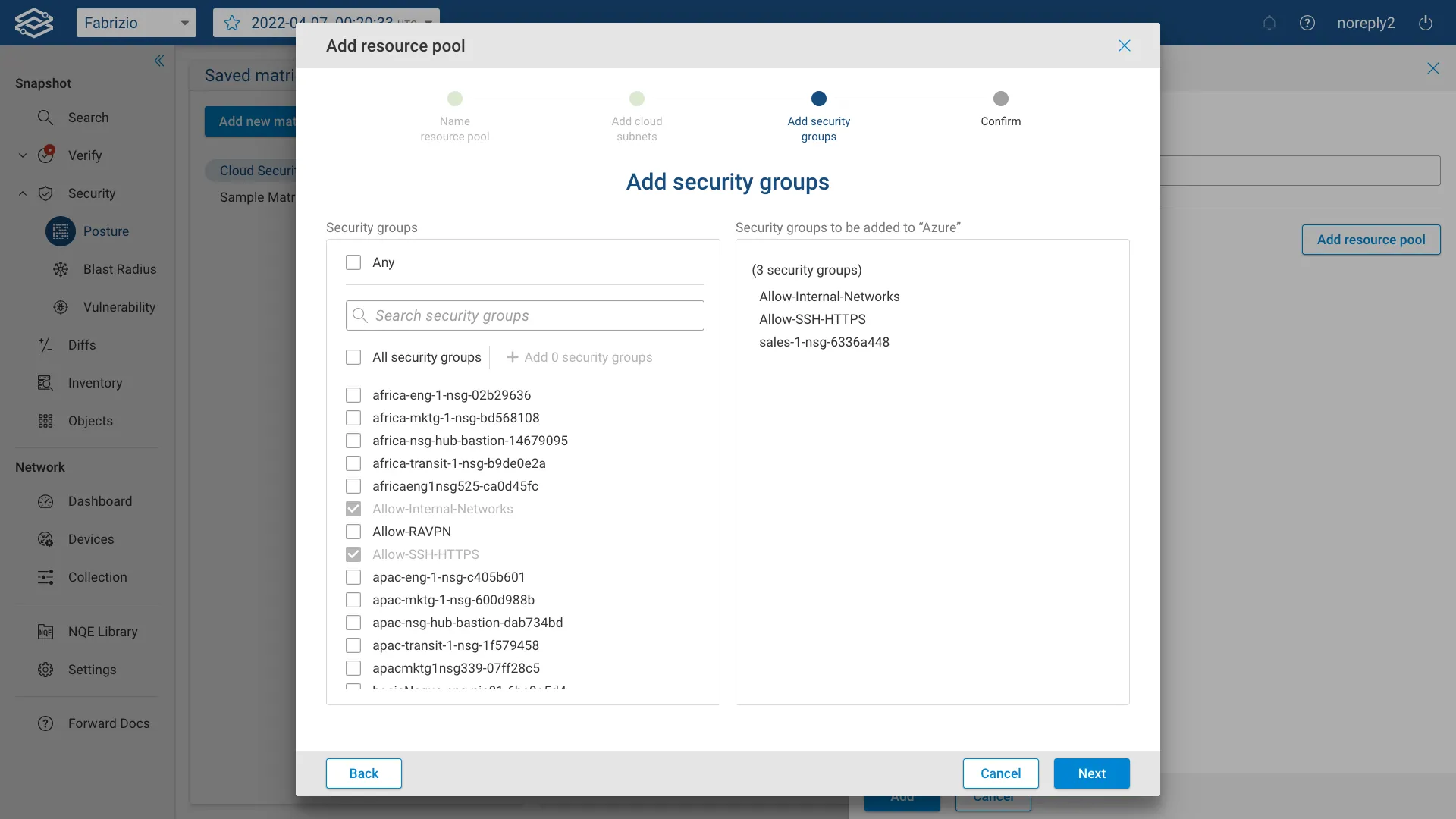 Security Posture Resource Cloud Security Groups