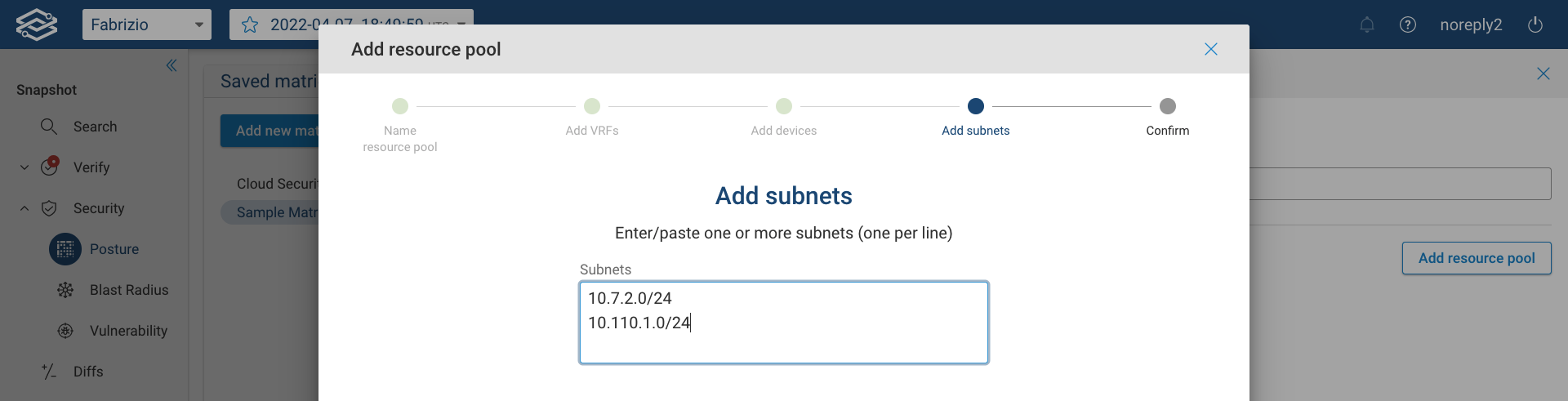 Security Posture Resource On-prem Subnets