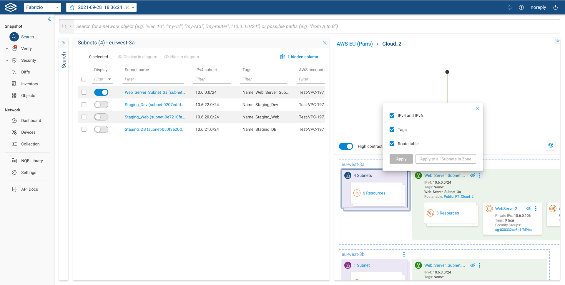 AWS topology resource options