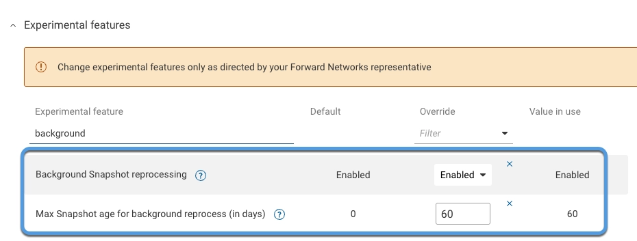Background Snapshots Reprocessing Enable