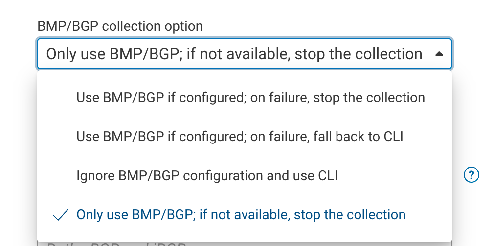BMP Collection options