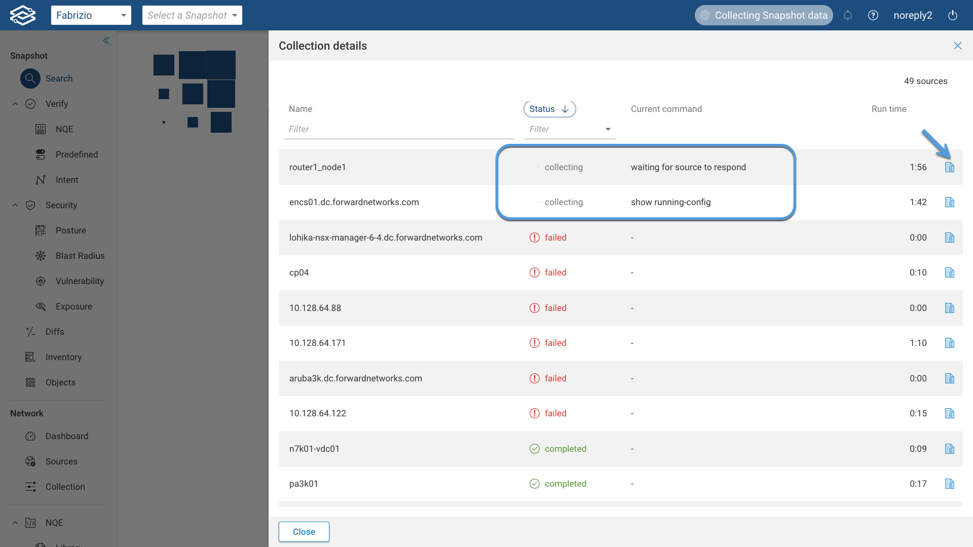Device collection details