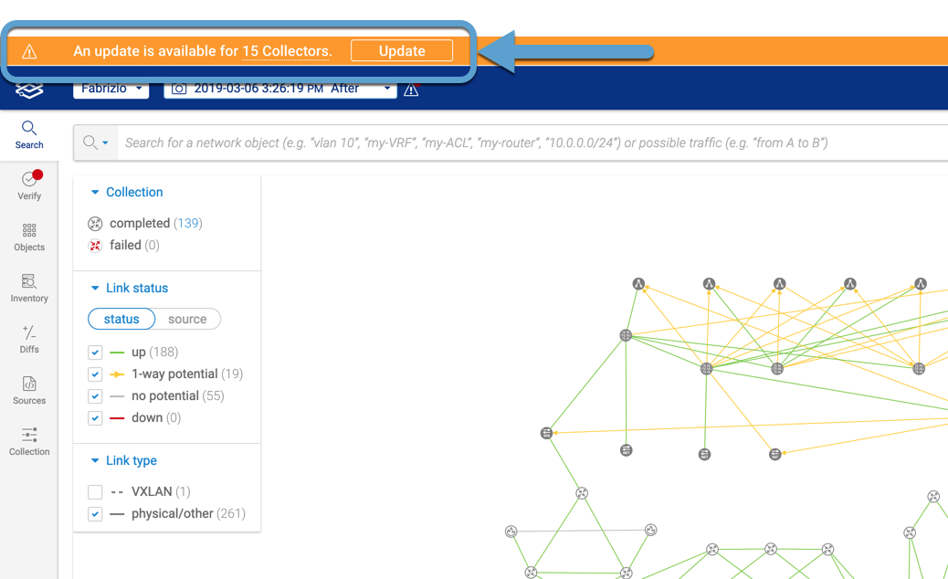 Collector Auto-Update Banner