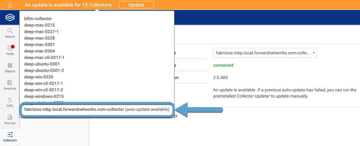 Collector Auto-Update List