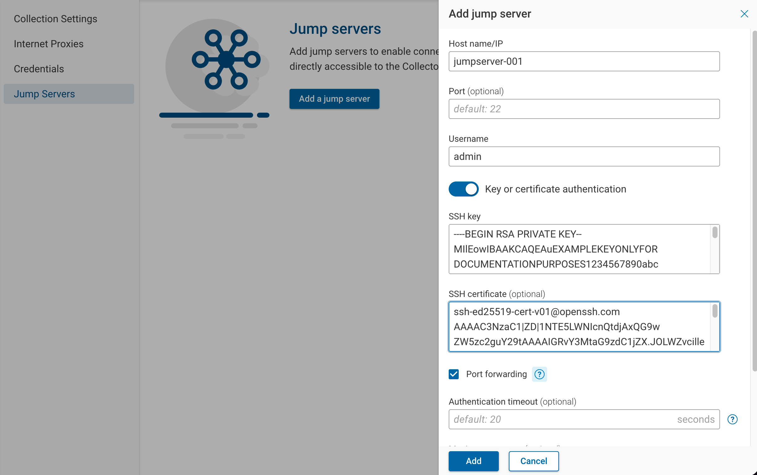 Jump Server using SSH key authentication