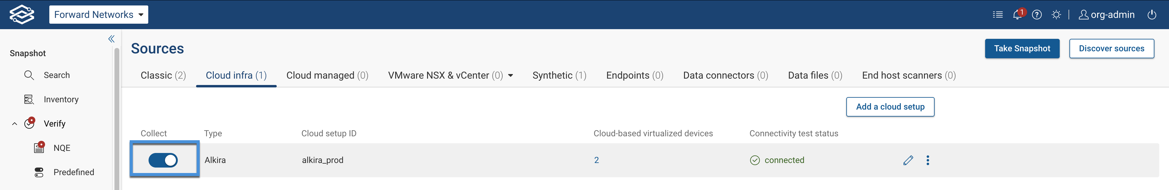 Excluding an Alkira setup from collection