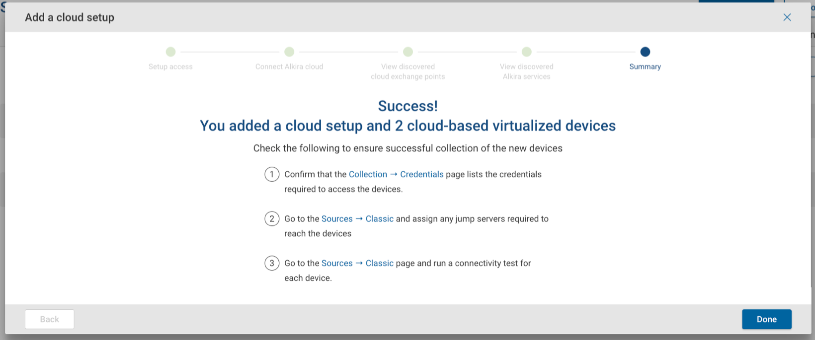 Alkira setup summary