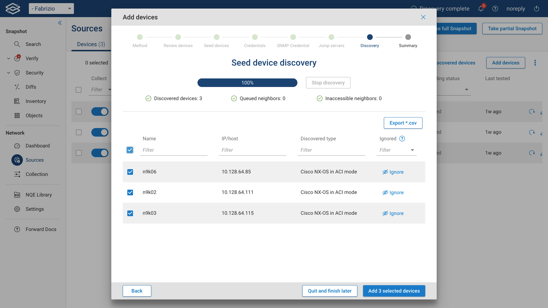 Cisco ACI Fabric Auto-Discovery Add Devices