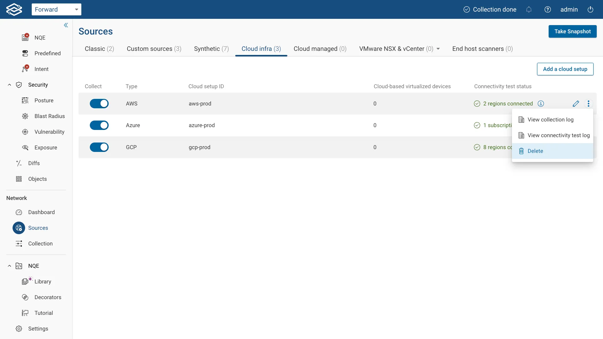 Deleting an AWS setup