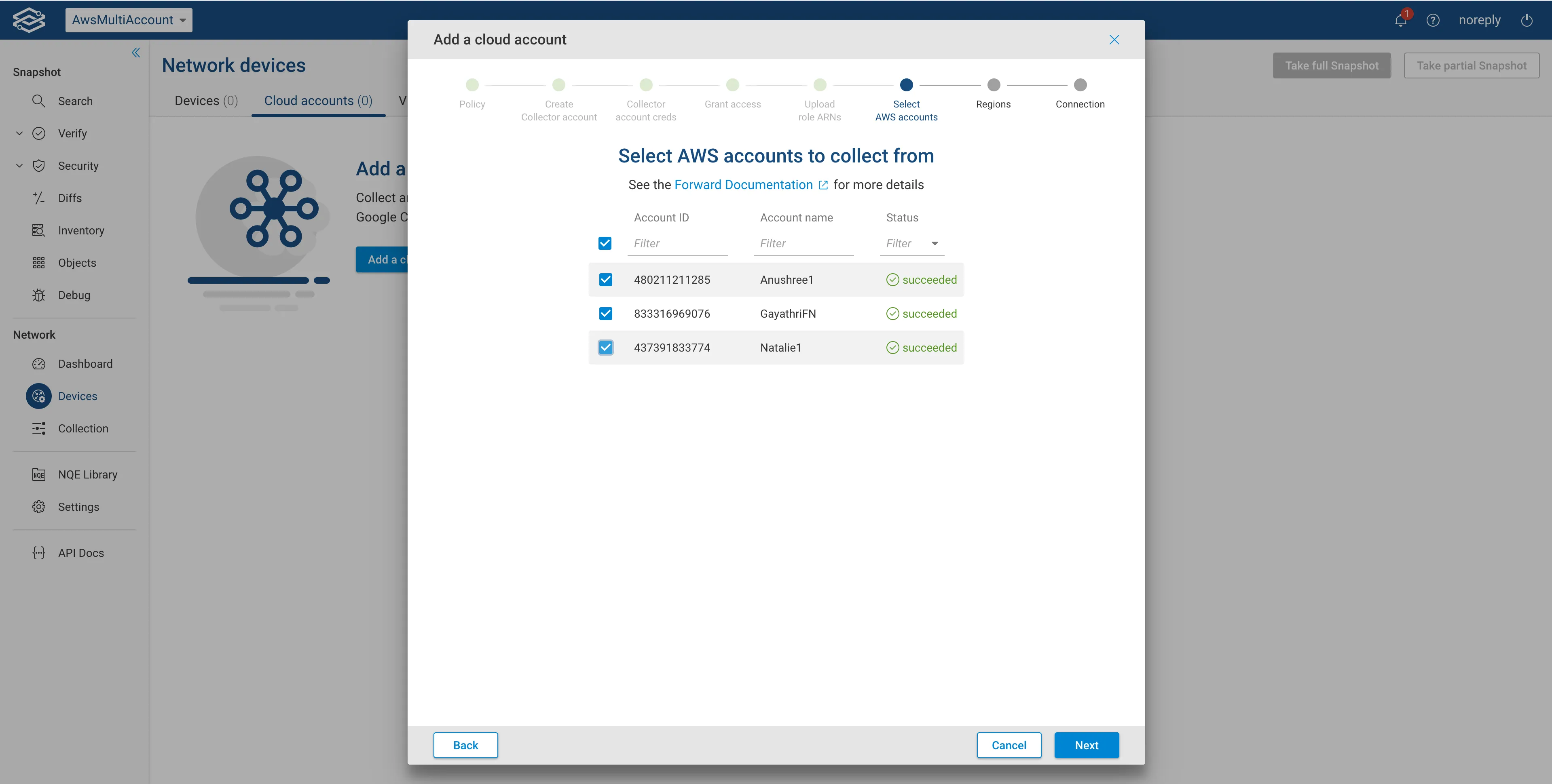 Multiple Account own IAM Select accounts