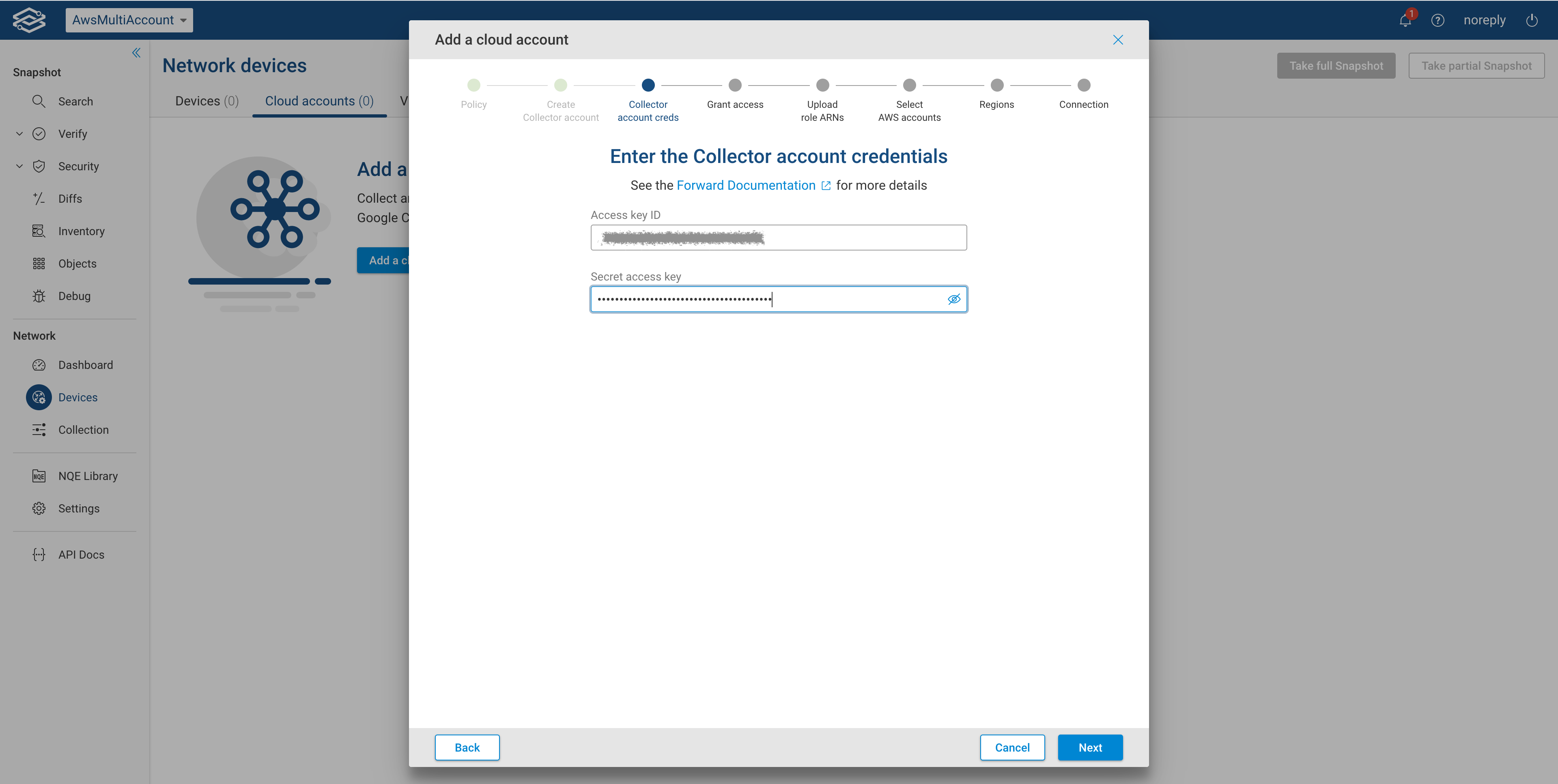 AWS provide Account credential