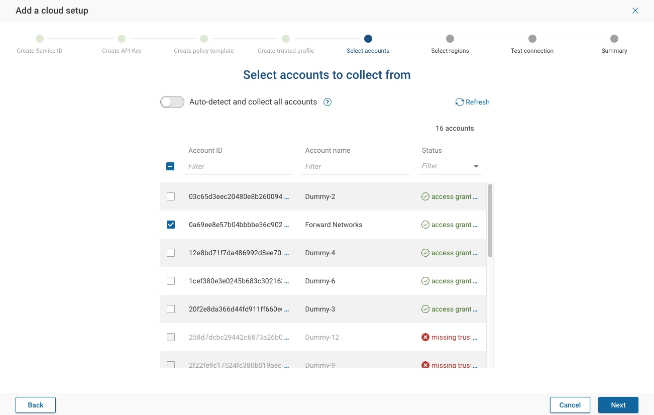 IBM Cloud Select Accounts