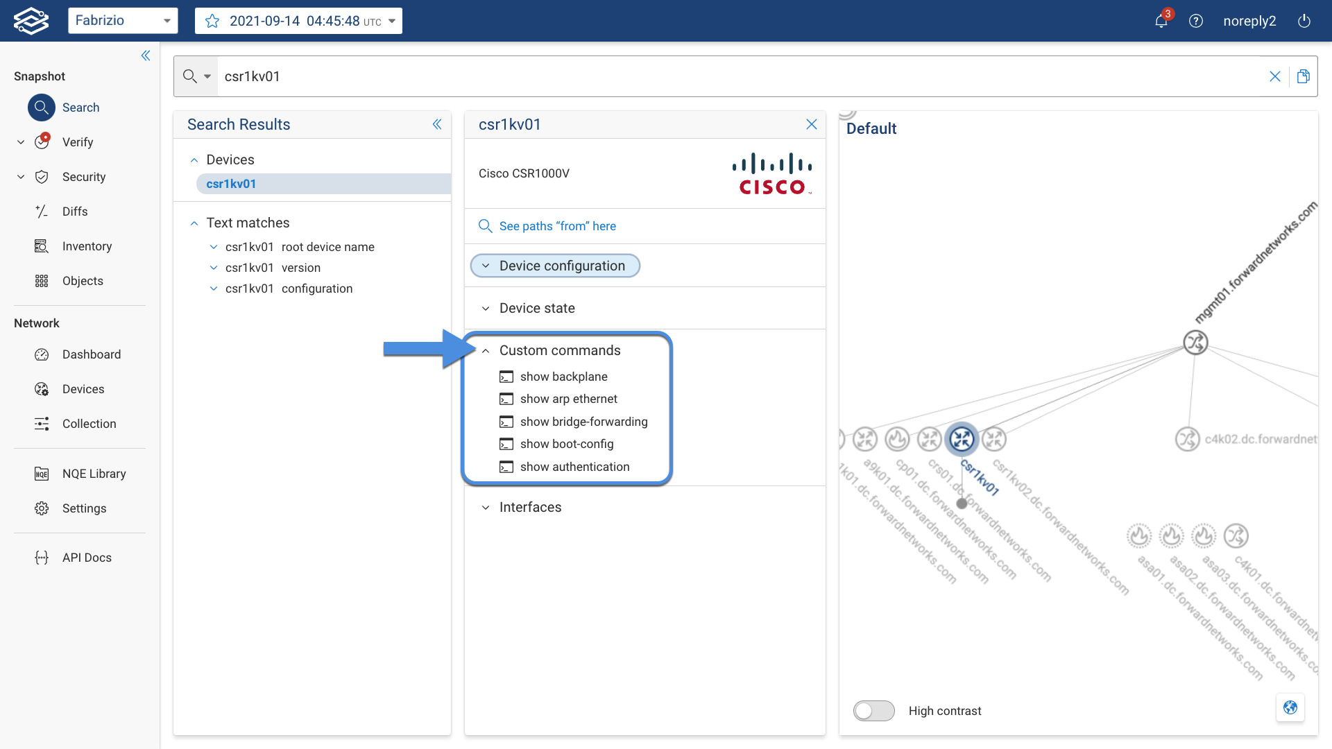 Custom Commands Example