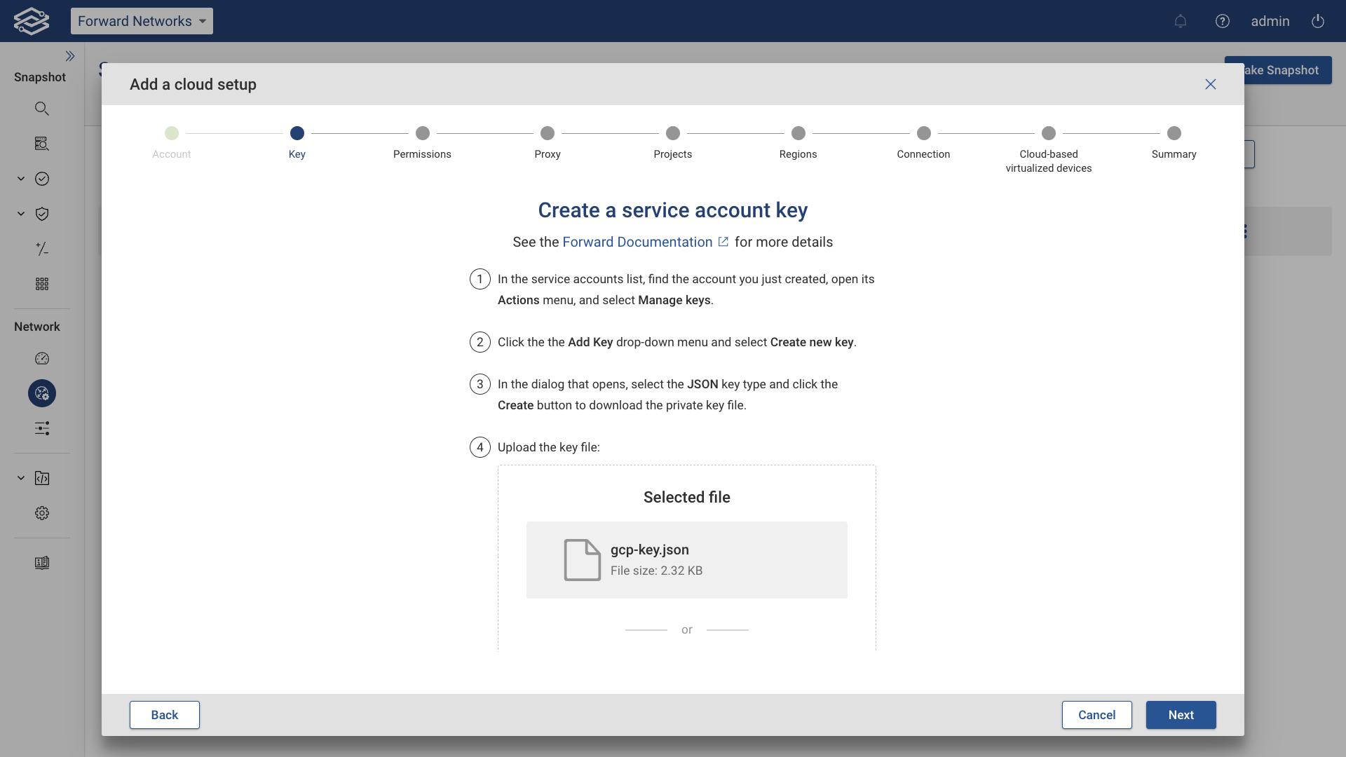 Google service account Key