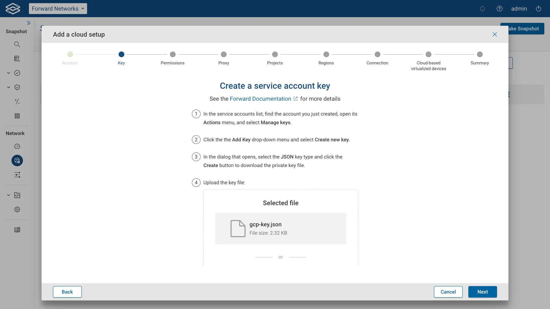 Google service account Key