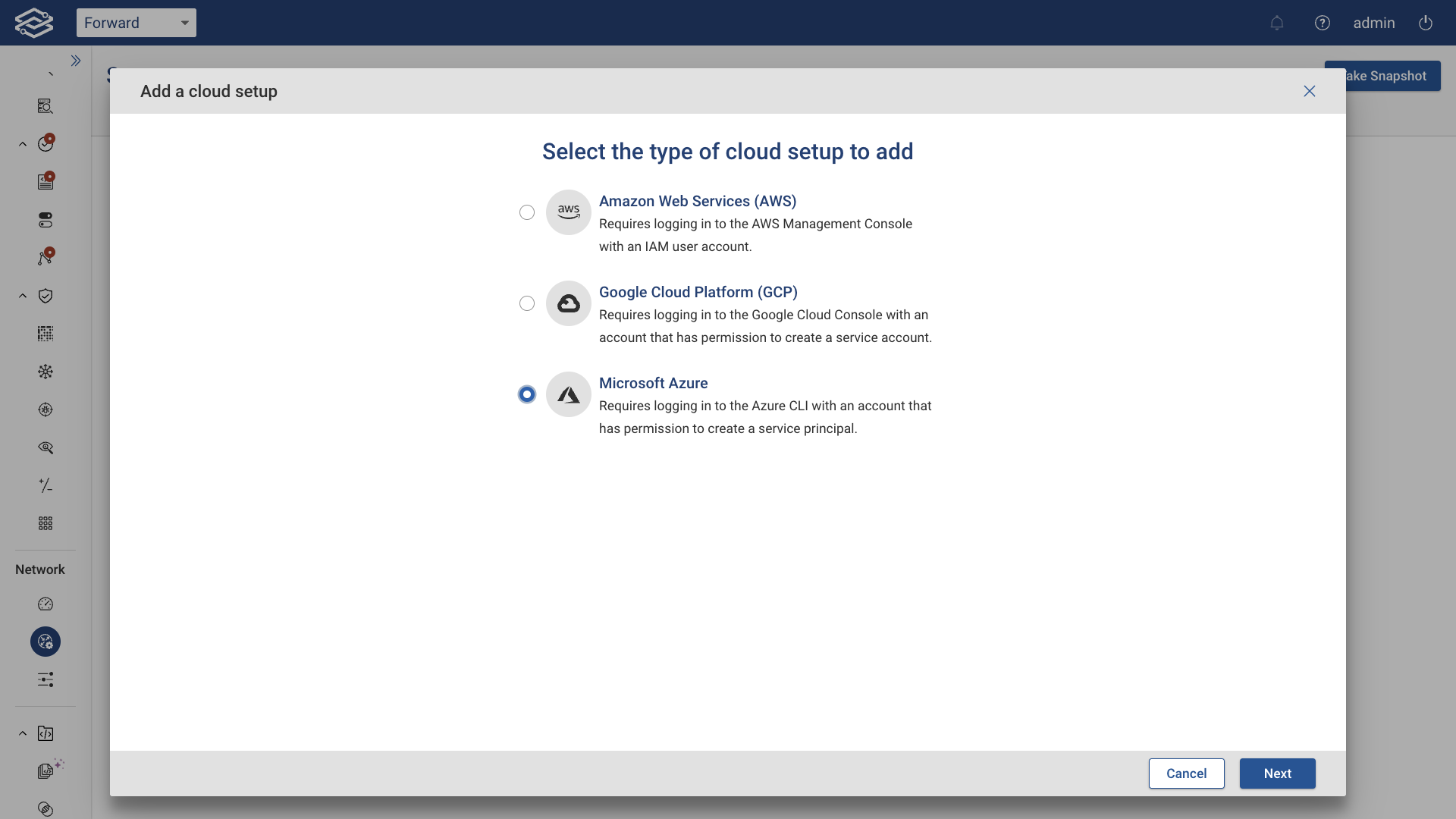 Add an Azure cloud account