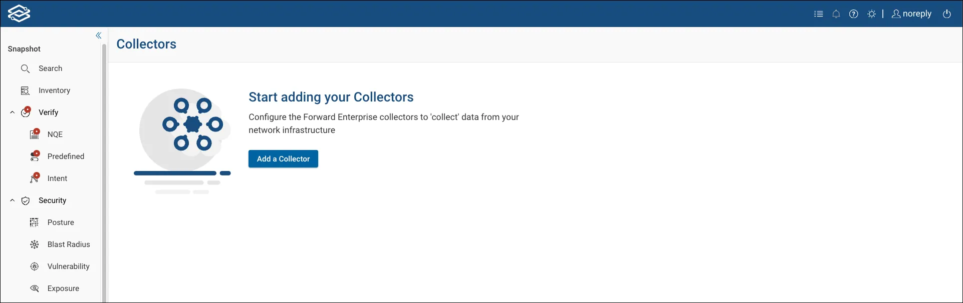 Screenshot of Collector Management page