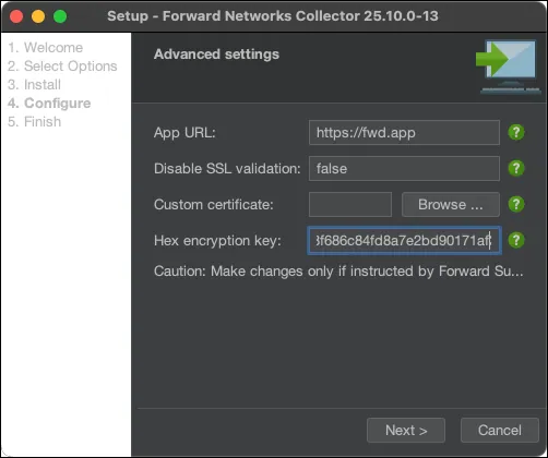 Collector Configure Advanced