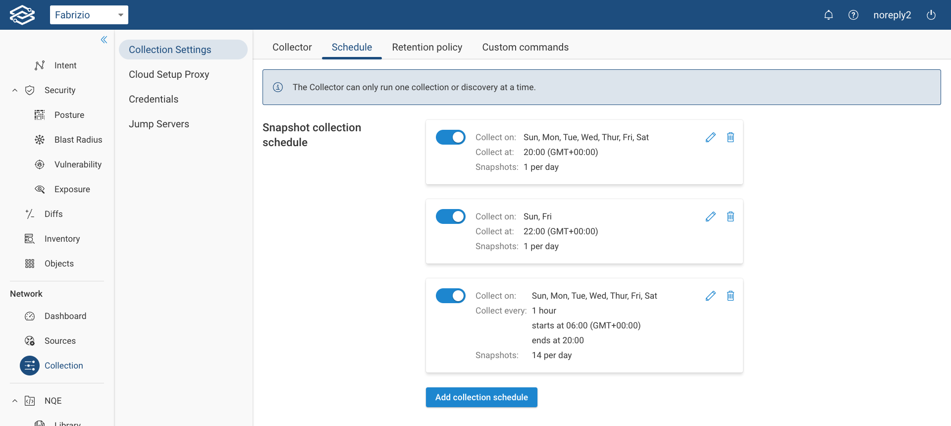 Collector Schedule - Summary